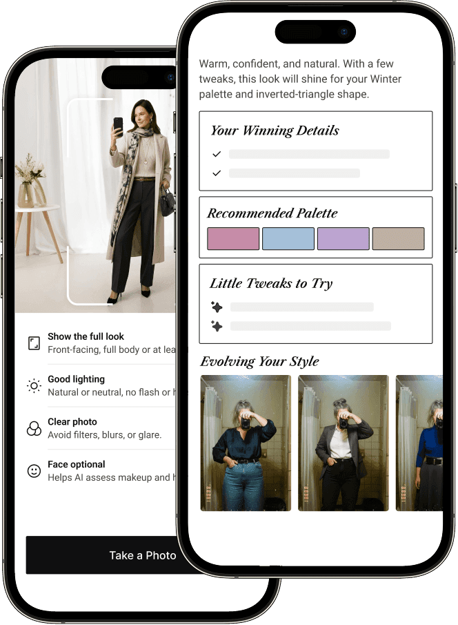 Personal outfit feedback, based on your photo